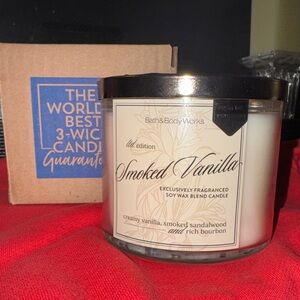 Bath & Body Works Smoked Vanilla Candle - Creamy White